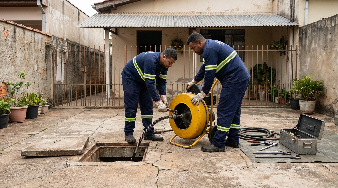 Desentupimento de esgoto em Itajaí‑SC