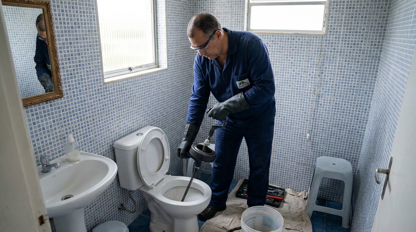 Desentupimento de vaso profissional em Itajaí‑SC